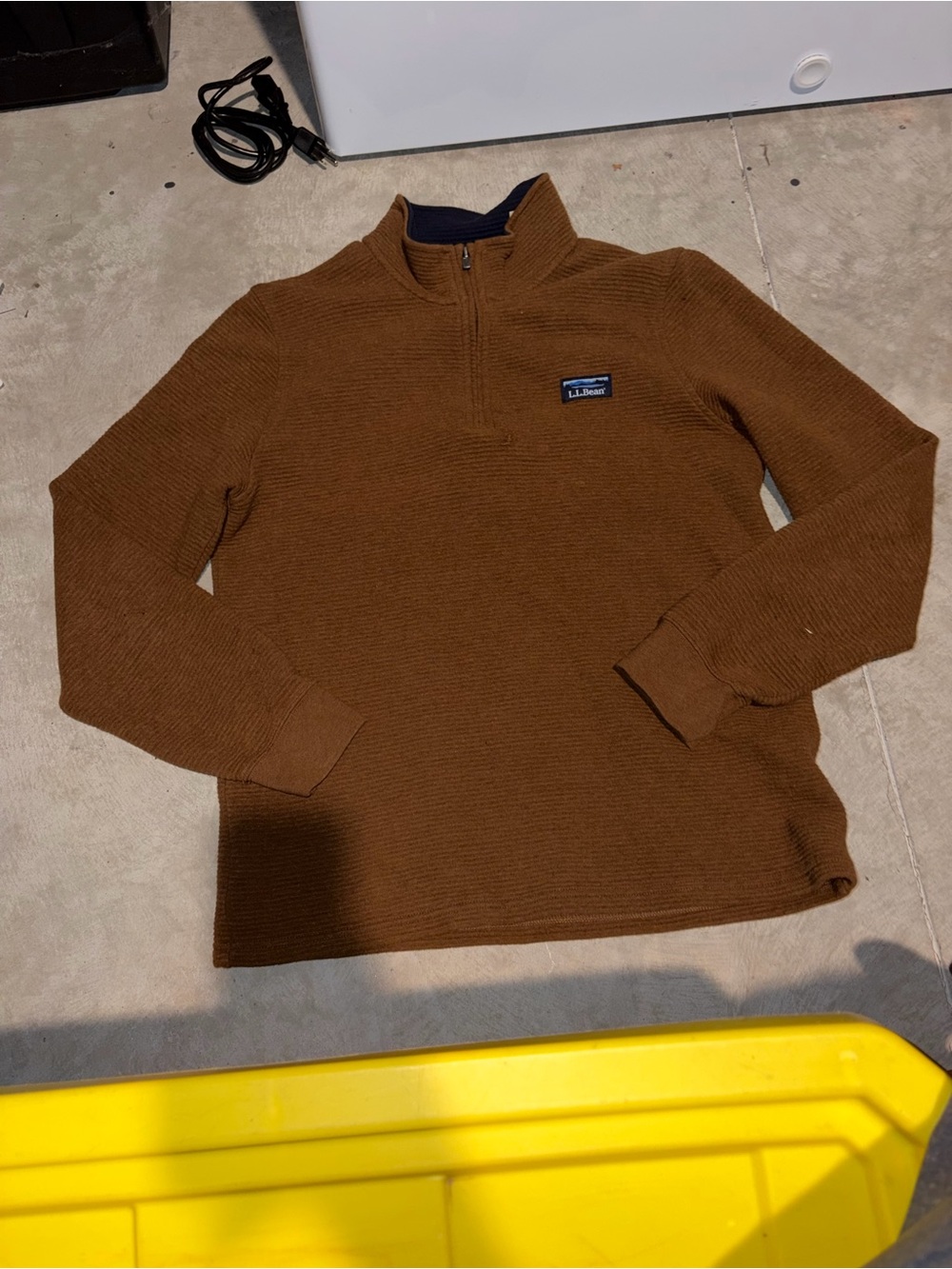 L.L. Bean Men's Quarter-Zip Pullover - Brown